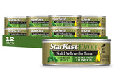 StarKist lata frontal del atún con pesto y aceite de oliva, presentación apetecible