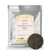 Starwest Botanicals paquete frontal de 1 lb con té verde gunpowder, ahorro a granel