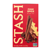Stash chai frasco frontal mostrando cajas y diseño, ideal para elegir sabor