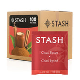 Stash caja frente mostrando 100 bolsitas y diseño claro