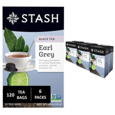 Stash empaque frontal mostrando 120 bolsitas y beneficio de conservación