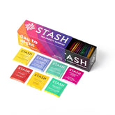 Stash vista frontal del empaque mostrando variedad y conveniencia
