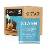 Stash frente del empaque mostrando caja de 100 bolsitas y frescura