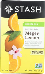 Stash caja frontal Meyer Lemon mostrando diseño y cantidad de bolsitas