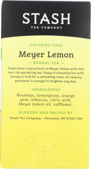 Stash pack de tres cajas Meyer Lemon comparado con una mano para escala
