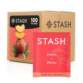 Stash caja frontal mostrando 100 bolsitas y beneficio de suministro duradero