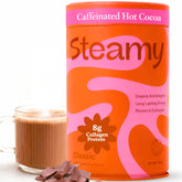 STEAMY frente del envase mostrando la marca y beneficios visibles