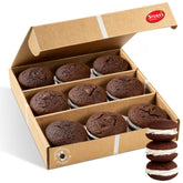 Stern's Bakery frente del empaque mostrando nueve whoopie pies listos para regalar