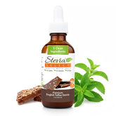 Stevia Select frasco frontal mostrando la etiqueta y tamaño práctico