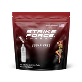 Strike Force frente del empaque mostrando 40 sobres y diseño chrome, conveniente para llevar