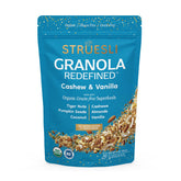 Struesli envase frontal mostrando la marca y beneficios orgánicos