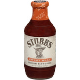 Stubb's botella frontal 18 oz mostrando diseño y tamaño