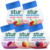 Stur frontal pack cinco botellas mostrando variedad y conveniencia