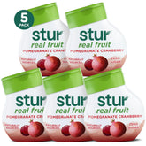 Stur envase frontal Pomegranate Cranberry muestra tamaño compacto y ventaja portable