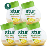 Stur limonada frontal del envase mostrando diseño portátil y práctico