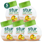 Stur frente del empaque mostrando sabor durazno mango y beneficios