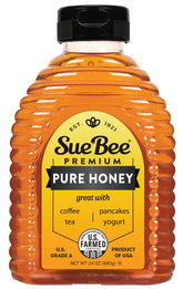 Sue Bee frasco 24 oz frente mostrando envase claro y práctico