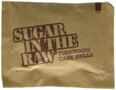 Sugar in the Raw caja frontal mostrando 250 sobres y conveniencia al servir