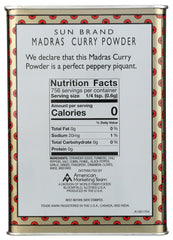 Sun Brand textura de la mezcla de Madras en cuchara, especias finas y aromáticas