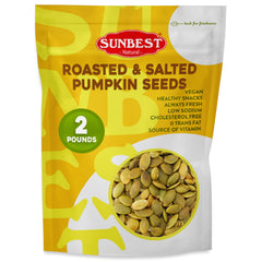 Sunbest Natural paquete frontal de 2 lb mostrando etiqueta y sello resellable para frescura