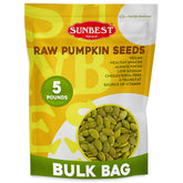 Sunbest Natural frente del empaque 5 lb mostrando cantidad y producto