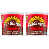 SunButter frente del envase mostrando el cubo grande y etiqueta clara