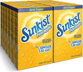 SINGLES TO GO! Sunkist empaque frontal piña mostrando cantidad 72 sobres y conveniencia
