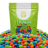 SUNNY ISLAND paquete frontal mostrando 2 lb y colores vibrantes para fiestas