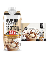 SUPER COFFEE botella frontal vainilla mostrando nutrición y conveniencia