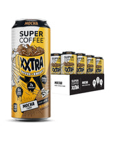 Super Coffee lata frontal mostrando marca y diseño, conveniente para llevar