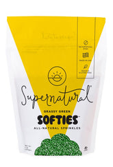 Supernatural envase frontal verde mostrando 16oz y uso vegano