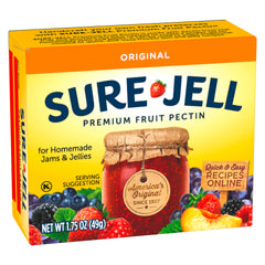 SURE-JELL caja abierta mostrando paquetes individuales, fácil almacenamiento