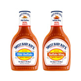 Sweet Baby Ray's envase frontal mostrando salsa Buffalo y beneficio de sabor