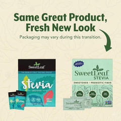 SweetLeaf cierre y etiqueta legible que destaca sin calorías