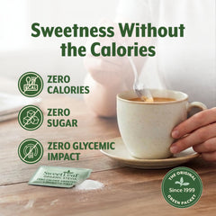 SweetLeaf siendo usado en taza de café, añade dulzor sin calorías