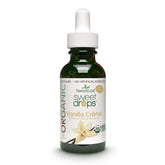 SweetLeaf frasco frontal Vainilla Creme mostrando diseño y beneficio portátil