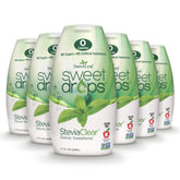 SweetLeaf vista frontal del pack de 6 frascos, cómodo y listo para usar
