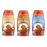 SweetLeaf botella frontal del pack de tres muestra tamaño portátil y ahorro