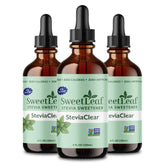 SweetLeaf frasco frontal mostrando diseño y tamaño, facilita llevar dulzor sin calorías