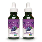 SweetLeaf frascos Grape pack de 2 mostrando el frente y etiqueta, conveniencia portátil