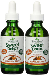 SweetLeaf bote frontal de Pumpkin Spice mostrando etiqueta y tamaño práctico
