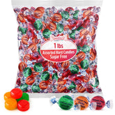 Sweetside bolsa frontal mostrando 1 lb de caramelos surtidos sin azúcar y conveniencia