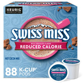 Swiss Miss caja frontal mostrando 88 cápsulas y conveniencia