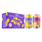 Swoon pack de 12 latas frontal mostrando variedades y beneficios