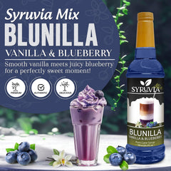 Syruvia BLUNILLA textura del jarabe mostrando consistencia cremosa