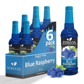 SYRUVIA frambuesa azul frente mostrando botella y color llamativo