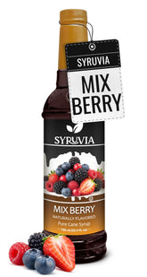 SYRUVIA frasco delantero mostrando etiqueta y color vibrante del jarabe