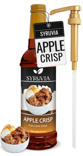 Syruvia botella frontal Apple Crisp mostrando etiqueta clara y atractivo visual