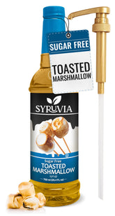 Syruvia frontal botella mostrando etiqueta y beneficio de sabor sin azúcar