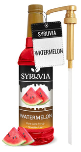 SYRUVIA botella frontal mostrando el contenido y beneficio de fácil vertido